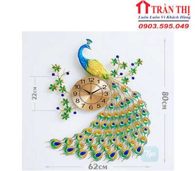 Đồng Hồ Chim Công Treo Tường 37-TP