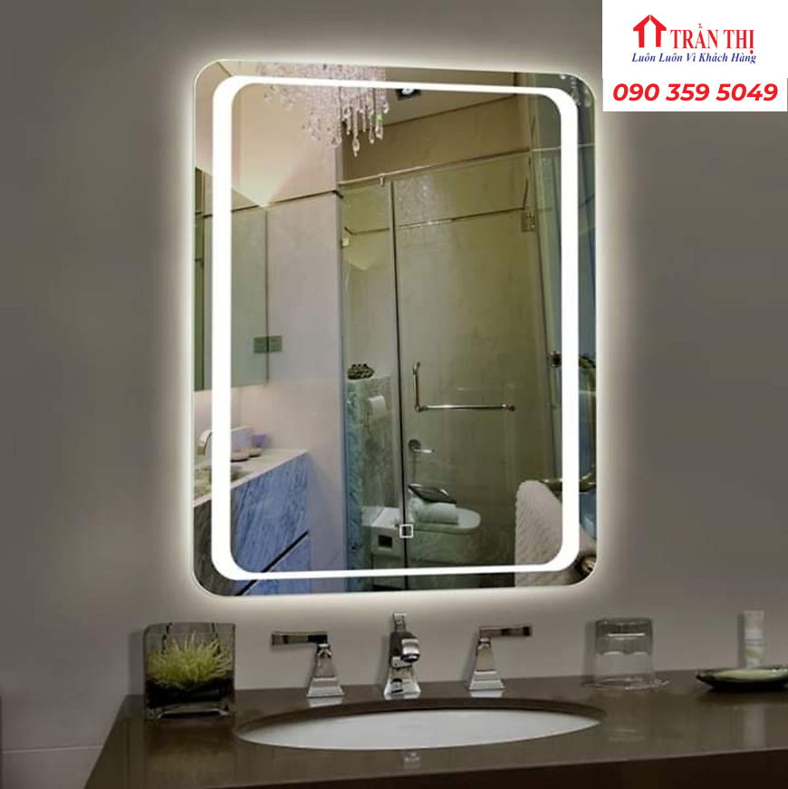 Mẫu Gương đèn led phòng tắm Đà Nẵng