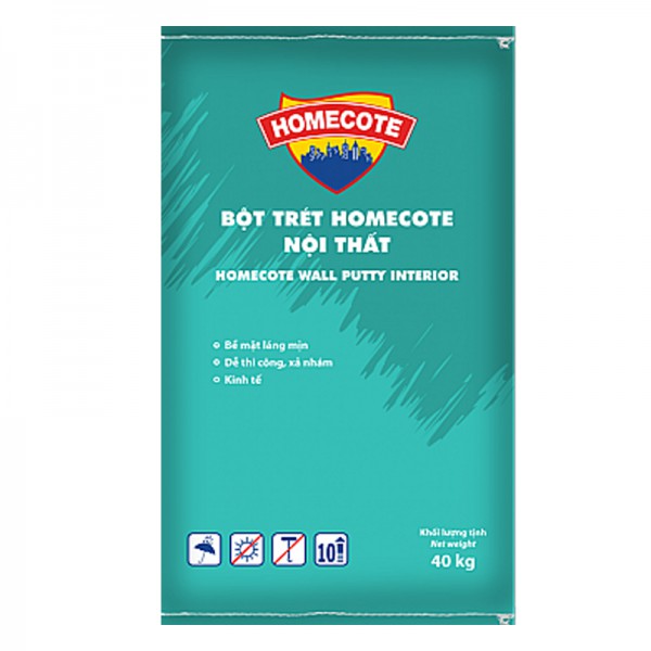 Bột Trét TOA Homecote Nội Thất- 40kg