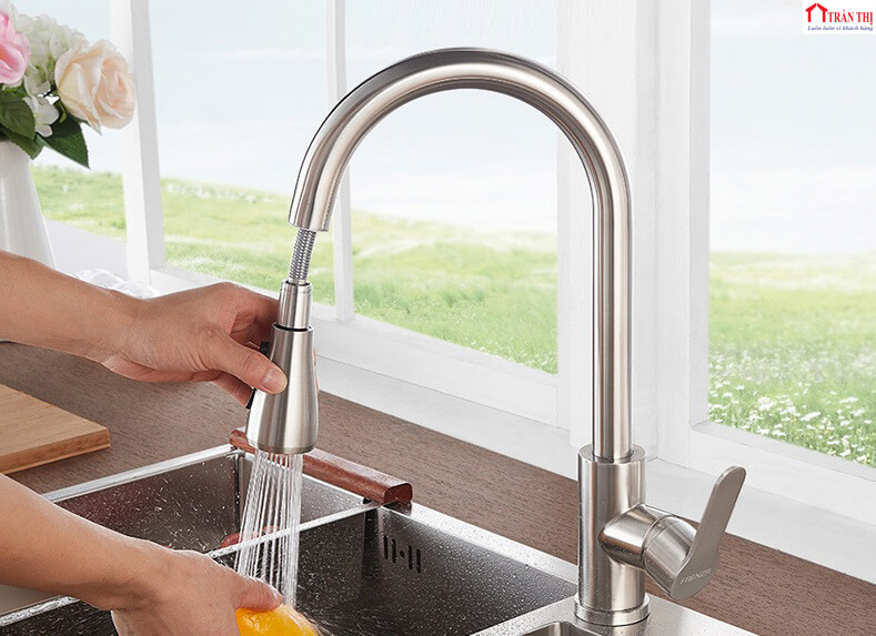 Vòi Rửa Chén Nóng Lạnh-bóng