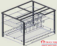 Giá đựng dao thớt nan vuông inox 304