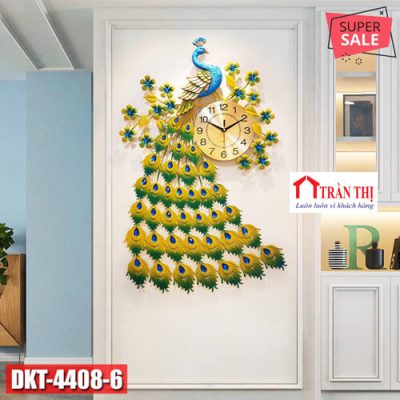Đồng Hồ Treo Tường Chim Công Thả Đuôi DKT-4408-6