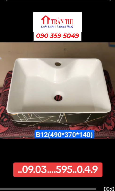 Mẫu lavabo trắn sứ đặt bàn Hà Nội
