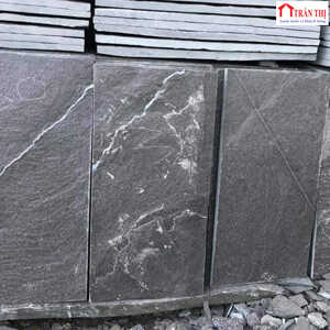 Đá Trang Trí Tự Nhiên Lát sân Xanh Đen 30x60
