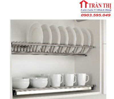 Giá Bát Đĩa 2 Tầng Chữ V inox Dẹt-TG