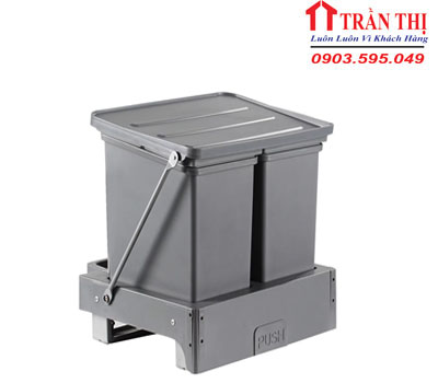 Thùng Rác Gắn Cánh Thông Minh 2 Khoang, Nhấn Mở Tự Động GR-2OP-TG