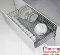Giá xoong nồi bát đĩa đa năng inox 304 mờ nan tròn-TG