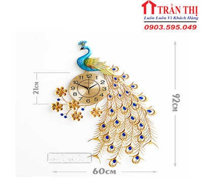 Đồng Hồ Treo Tường Chim Công 32 -TP