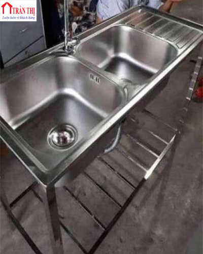 CRC-10545- 2 Hộc 1 Bàn + Chân Inox 201-TĐP