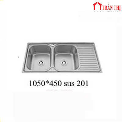 CRC- 2 Hộc 1 Bàn 10545– inox 201-TĐP