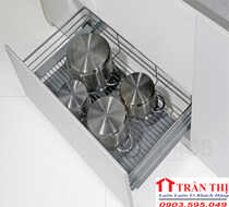 Giá đựng xoong, xoong nồi inox 304 nan tròn-TG