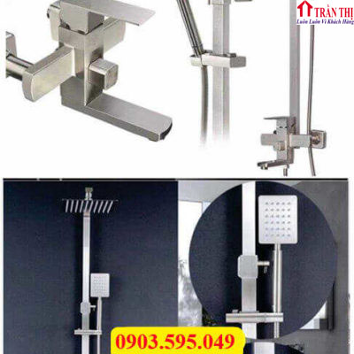 Sen tắm vuông inox 304