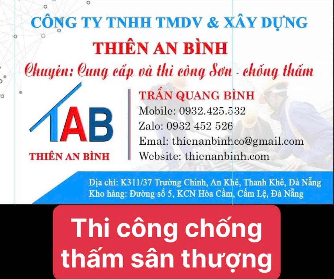 Thiên An Bình- Thi Công Chống Thấm Sân Thượng Cũ