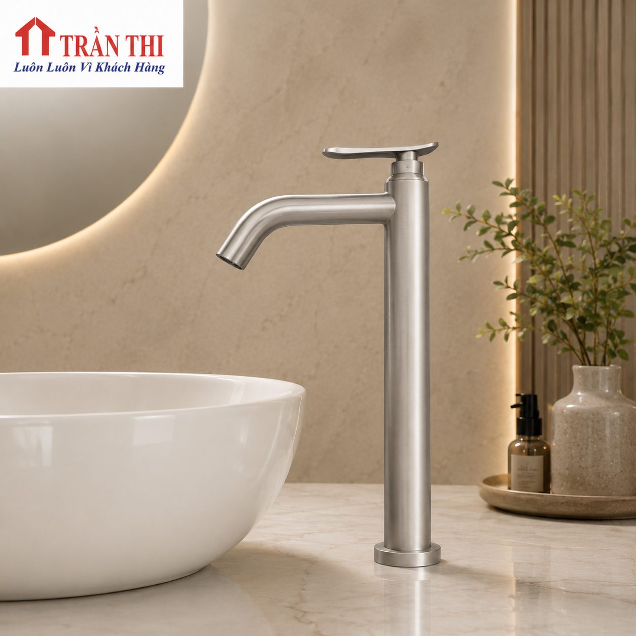 Vòi Lavabo Lạnh Mờ - 30cm
