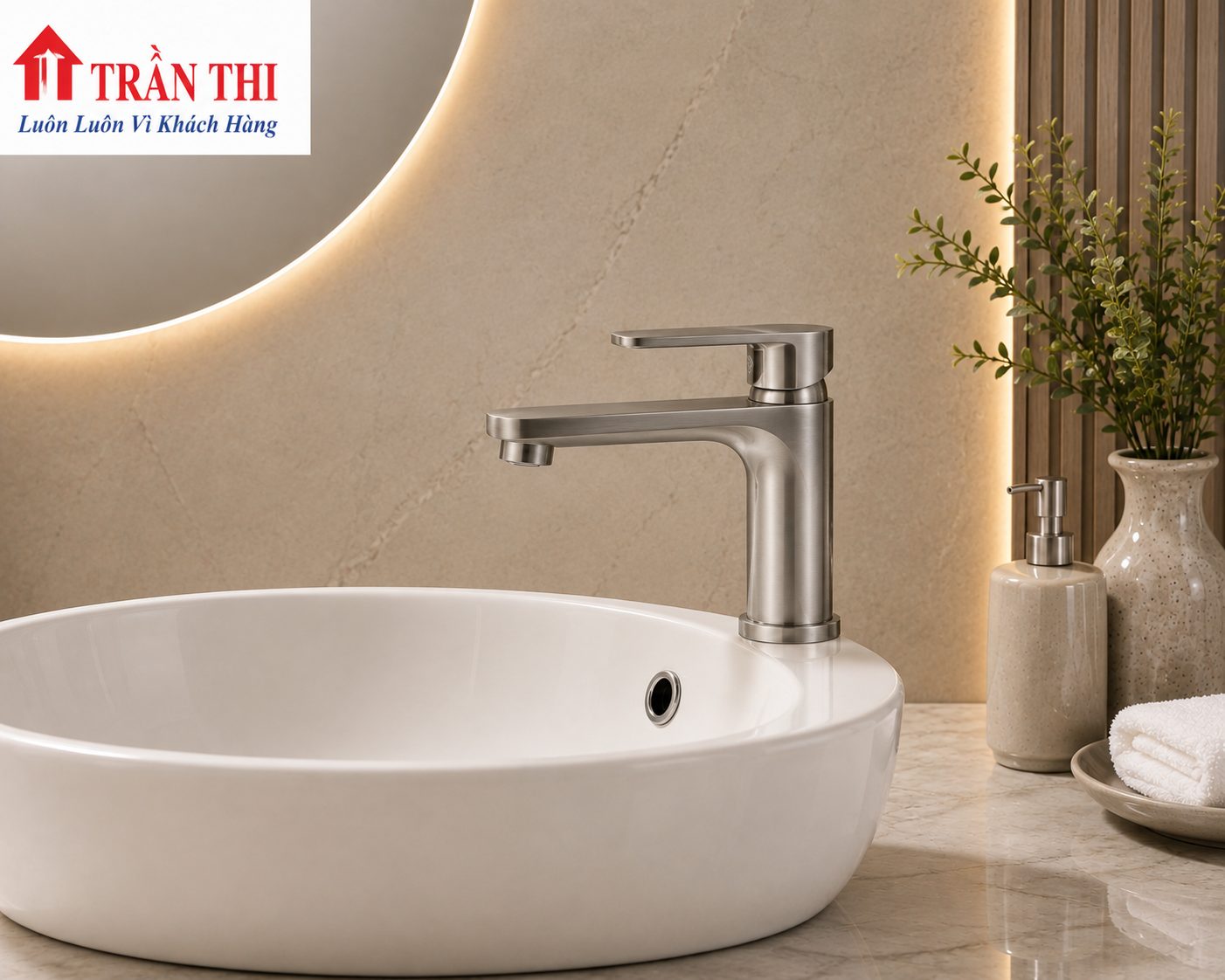 Vòi Lavabo Nóng Lạnh-20cm